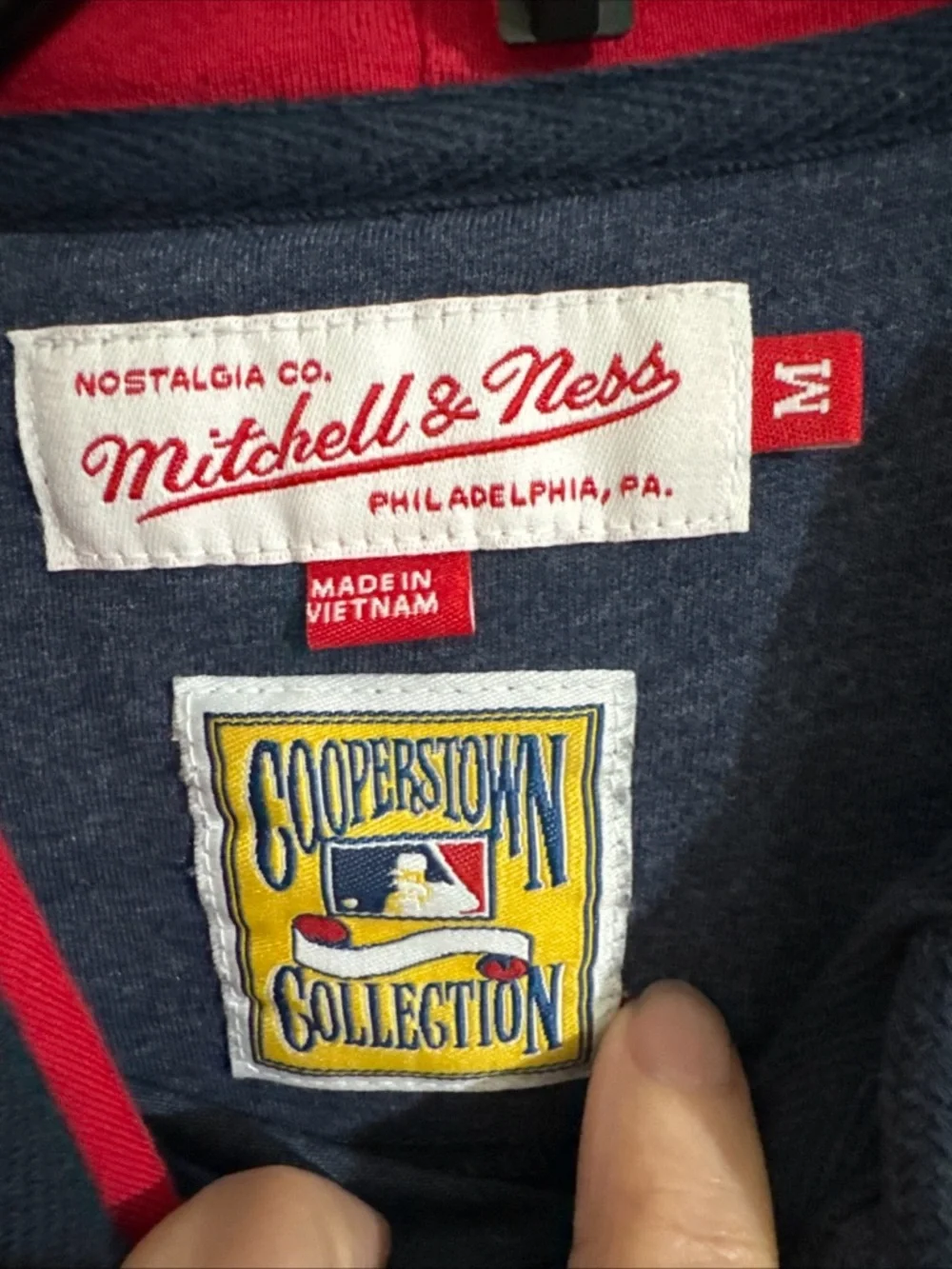 Mitchell & Ness Cooperstown Collection St Louis Cardinals Blue Hoodie Medium - Picture 3 of 7